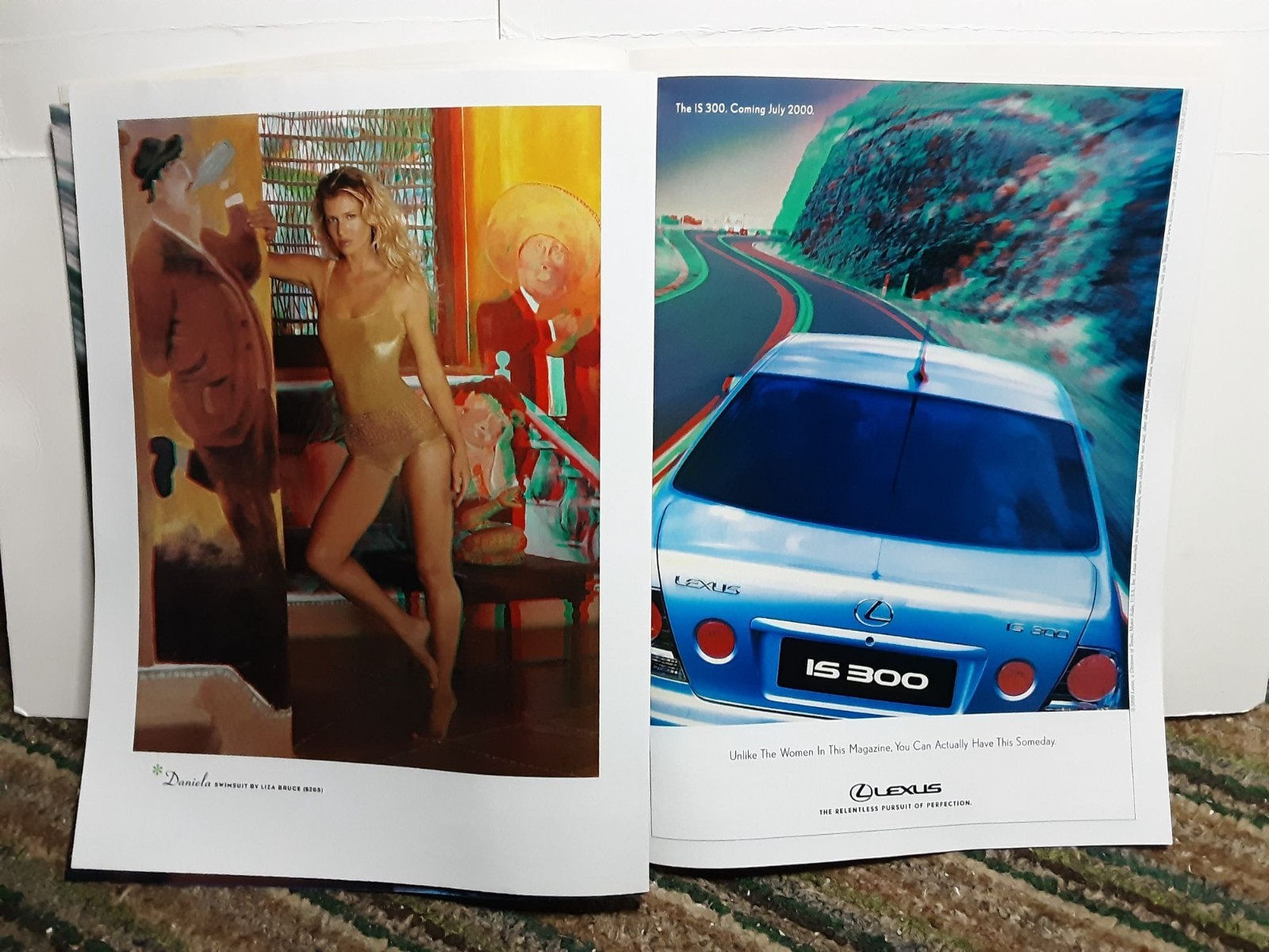 Vintage 2000 Swimsuit Models 3D Magazine Photo Feature 19 Page Section