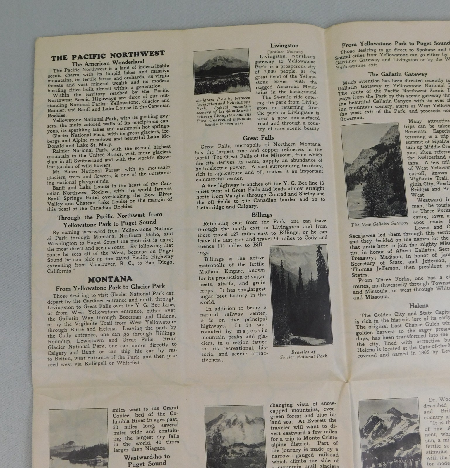 Vintage 30s Pacific Northwest Scenic Highways Driving Tour Travel Brochure Map