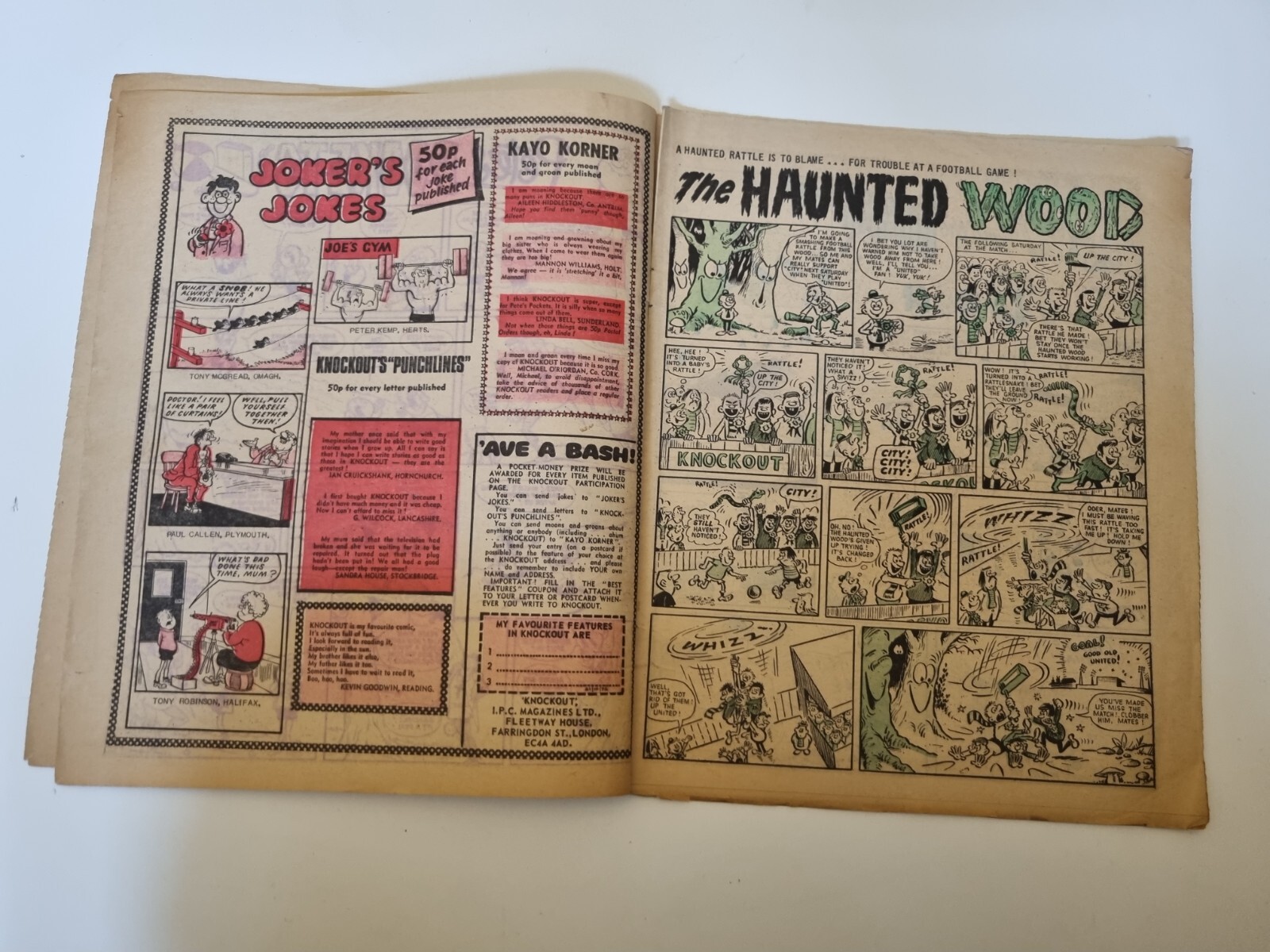 Knockout Comic IPC Magazines British Weekly Comic 21st October 1972