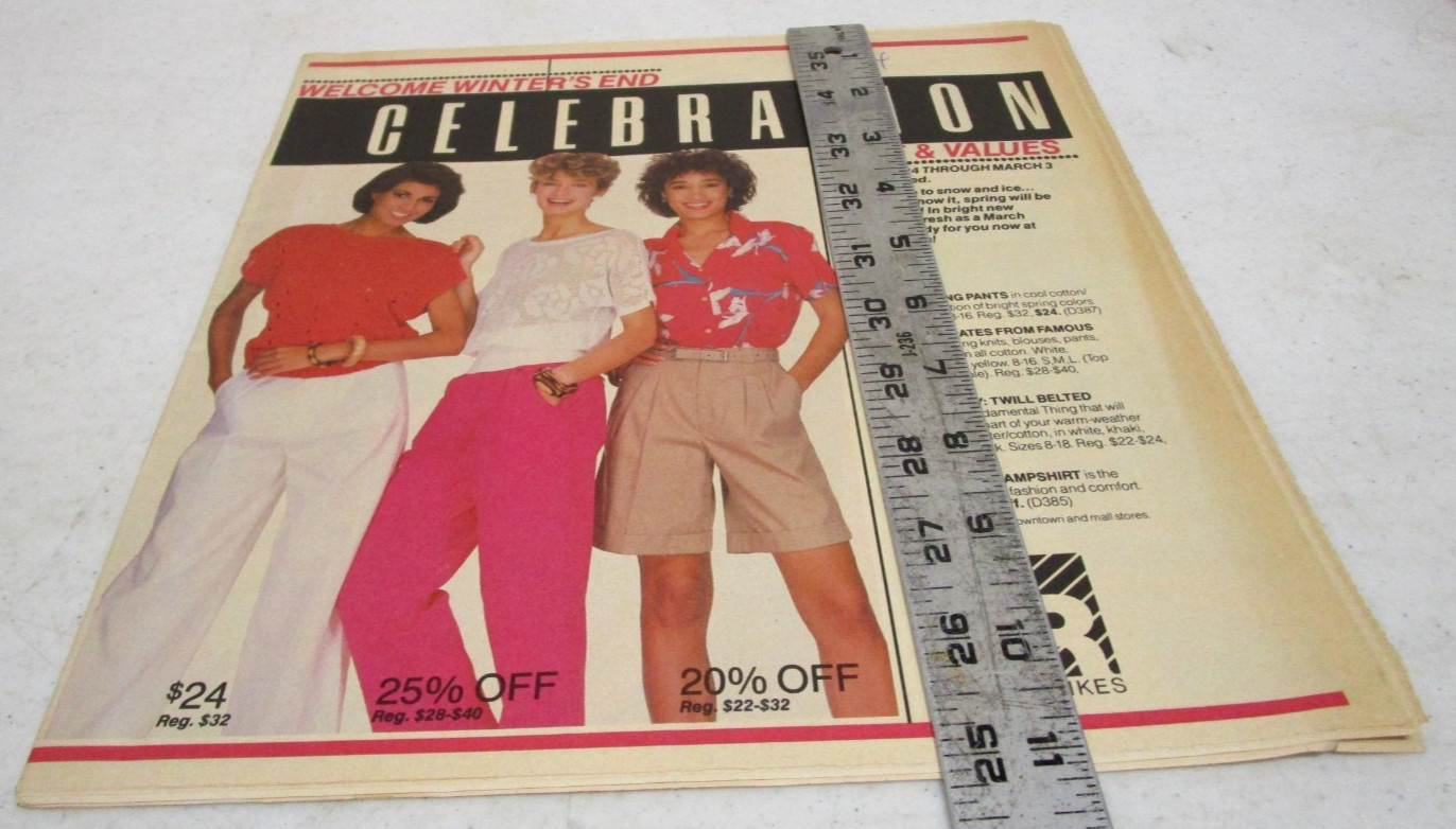 1985 VINTAGE 1980’s SHILLITO RIKES STORE ADVERTISING SALES NEWSPAPER CATALOG