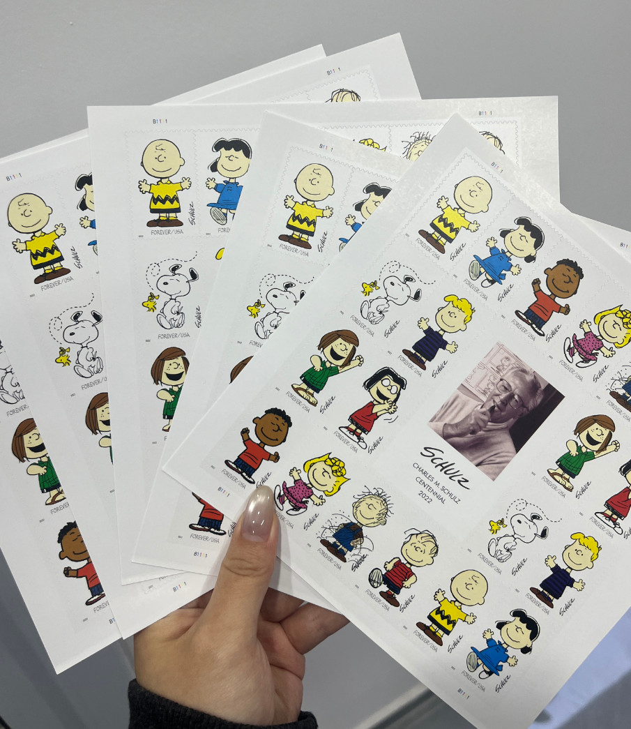 100 USPS First Class Letter Stamps Schulz Snoopy Charlie Brown Peanut 5 sheets