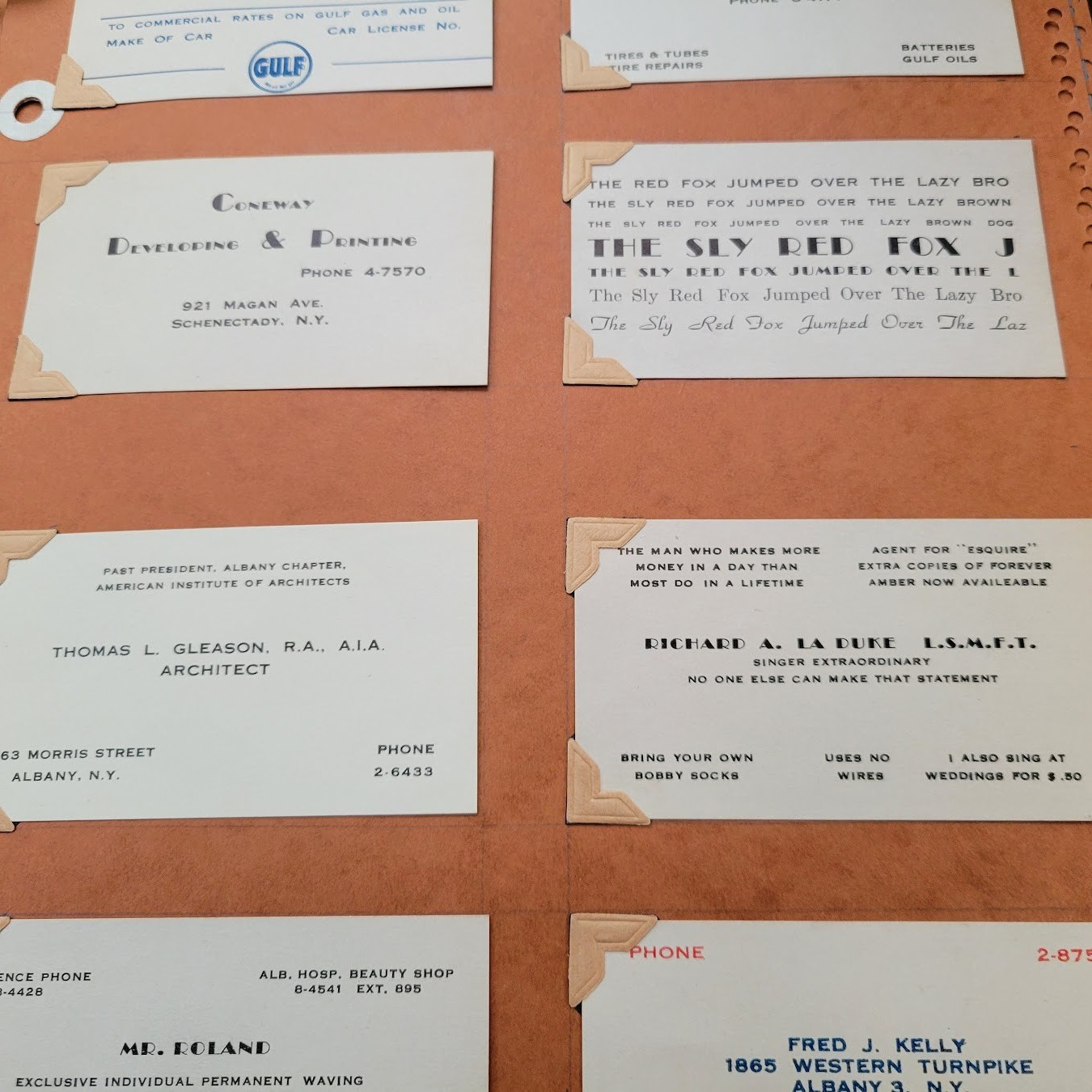 1940’s Print Shop sales catalog & paper samples – Letterheads/Business Cards