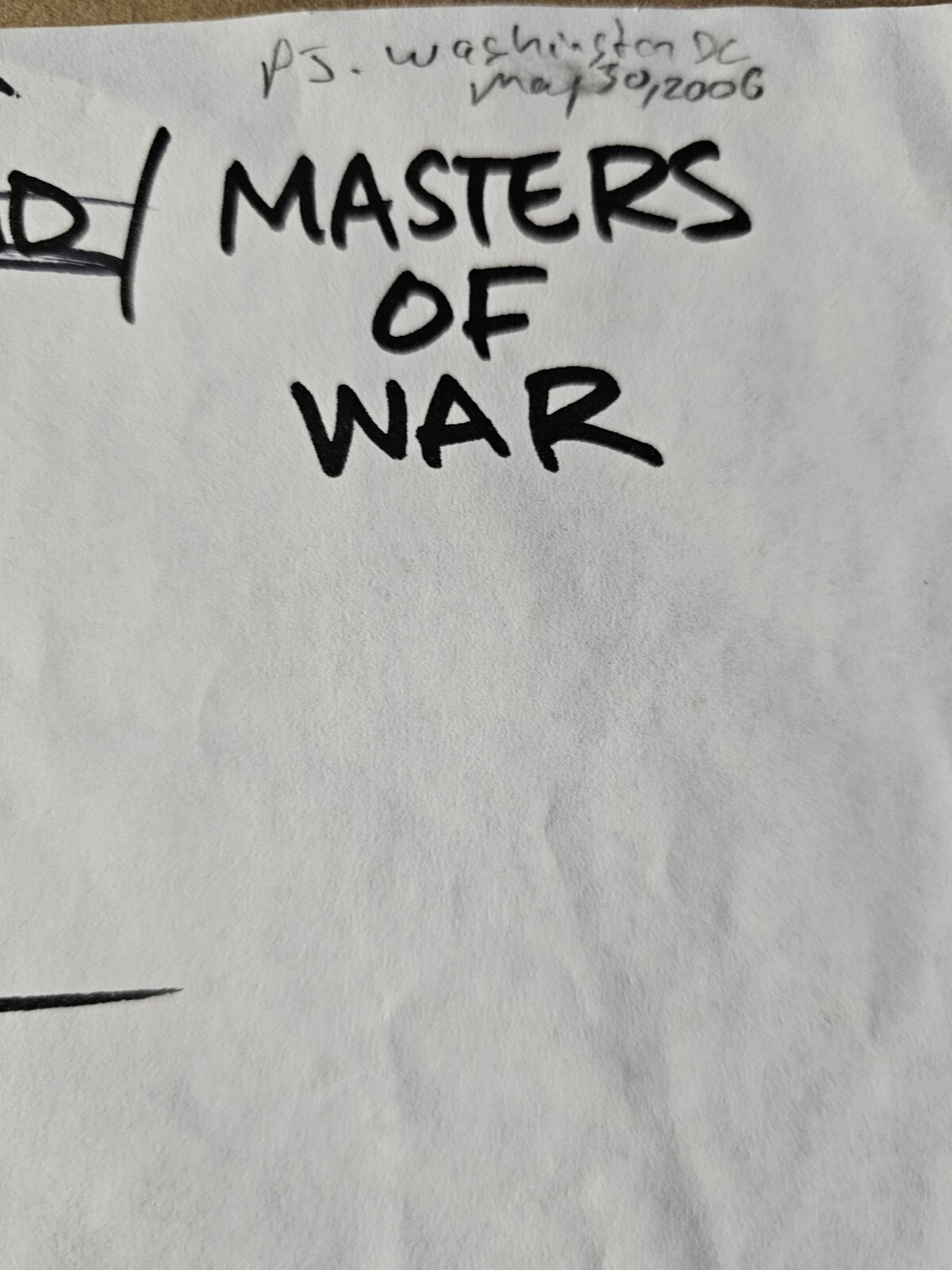 Eddie Vedder HAND WRITTEN Man Of The Hour Setlist Pearl Jam Concert ORIGINAL