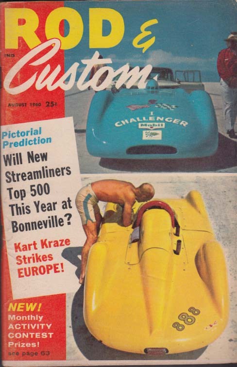 ROD & CUSTOM 8 1960 Bonneville Meet; Karts in Europe; Triumph bikes &c
