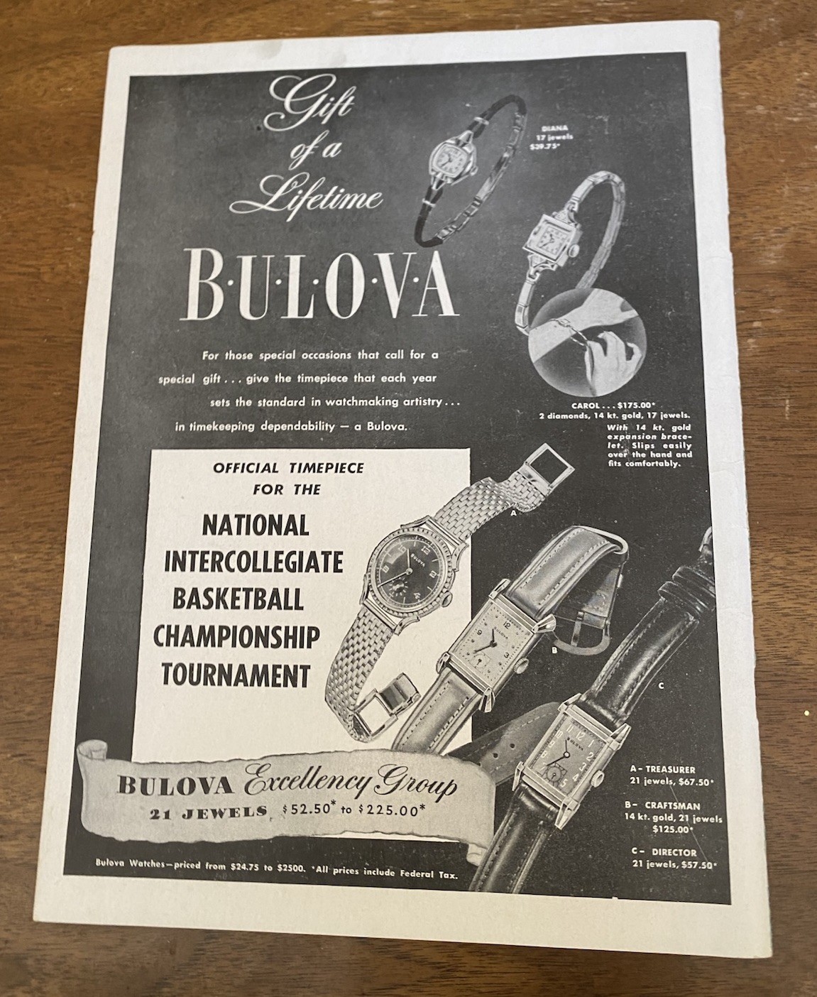 1947 NIBC National Intercollegiate Basketball Championship program Converse