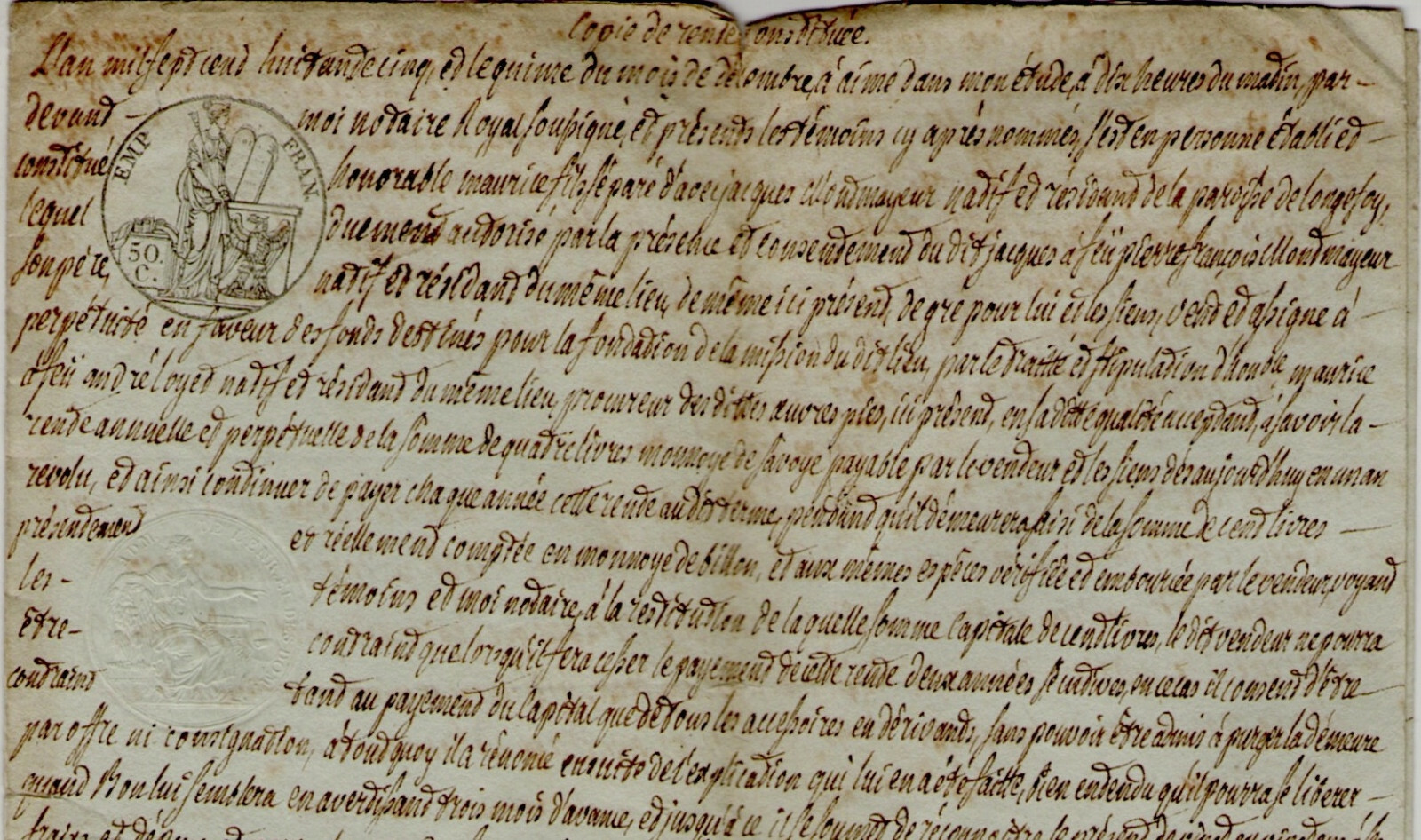 1785-1810 Misson de Longefoy (Aime-la-Plagne) MONTMAYEUR Mont-Blanc Savoie LOYET