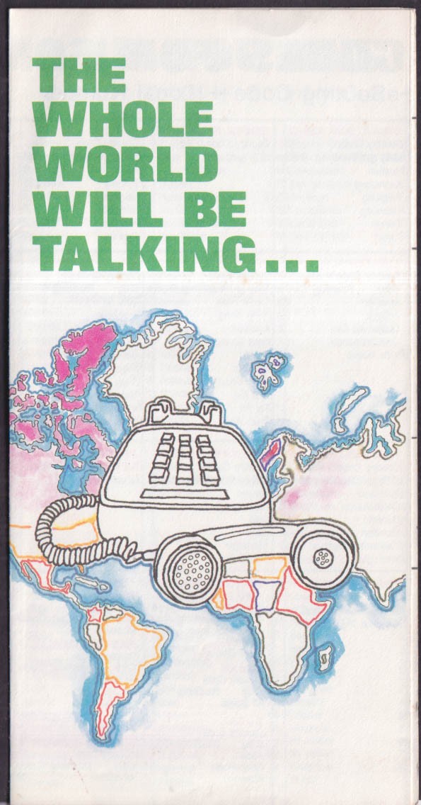 Bell Telephone The Whole World Will Be Talking international rates folder 1978
