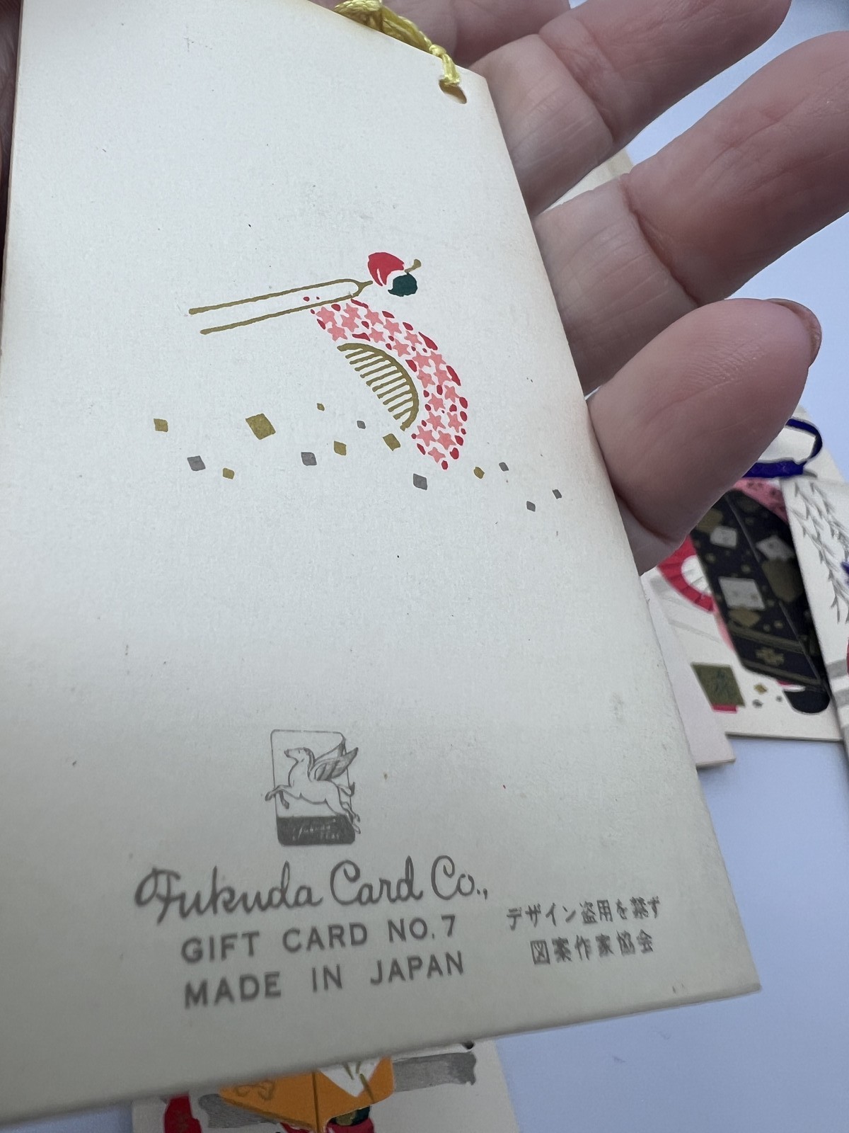 Vintage Japanese Geisha Kimono Pop Up 12 Score Cards Gift Tags Fukuda Card Japan