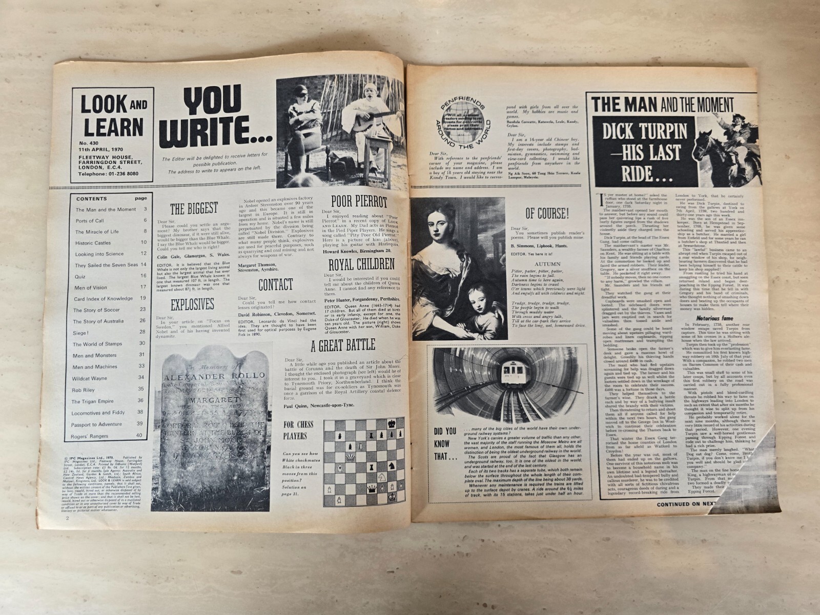 Look and Learn Magazine No. 430, 11th April 1970 IPC Magazine
