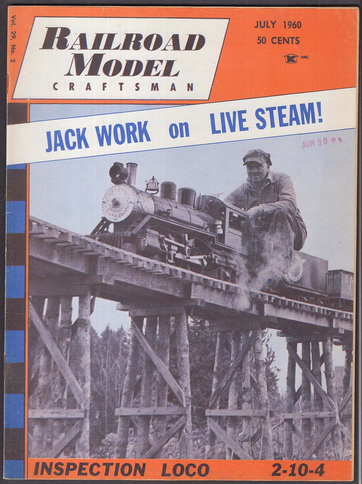 RAILROAD MODEL CRAFTSMAN Jack Work Live Steam Inspection Loco 2-10-4 ++ 7 1960