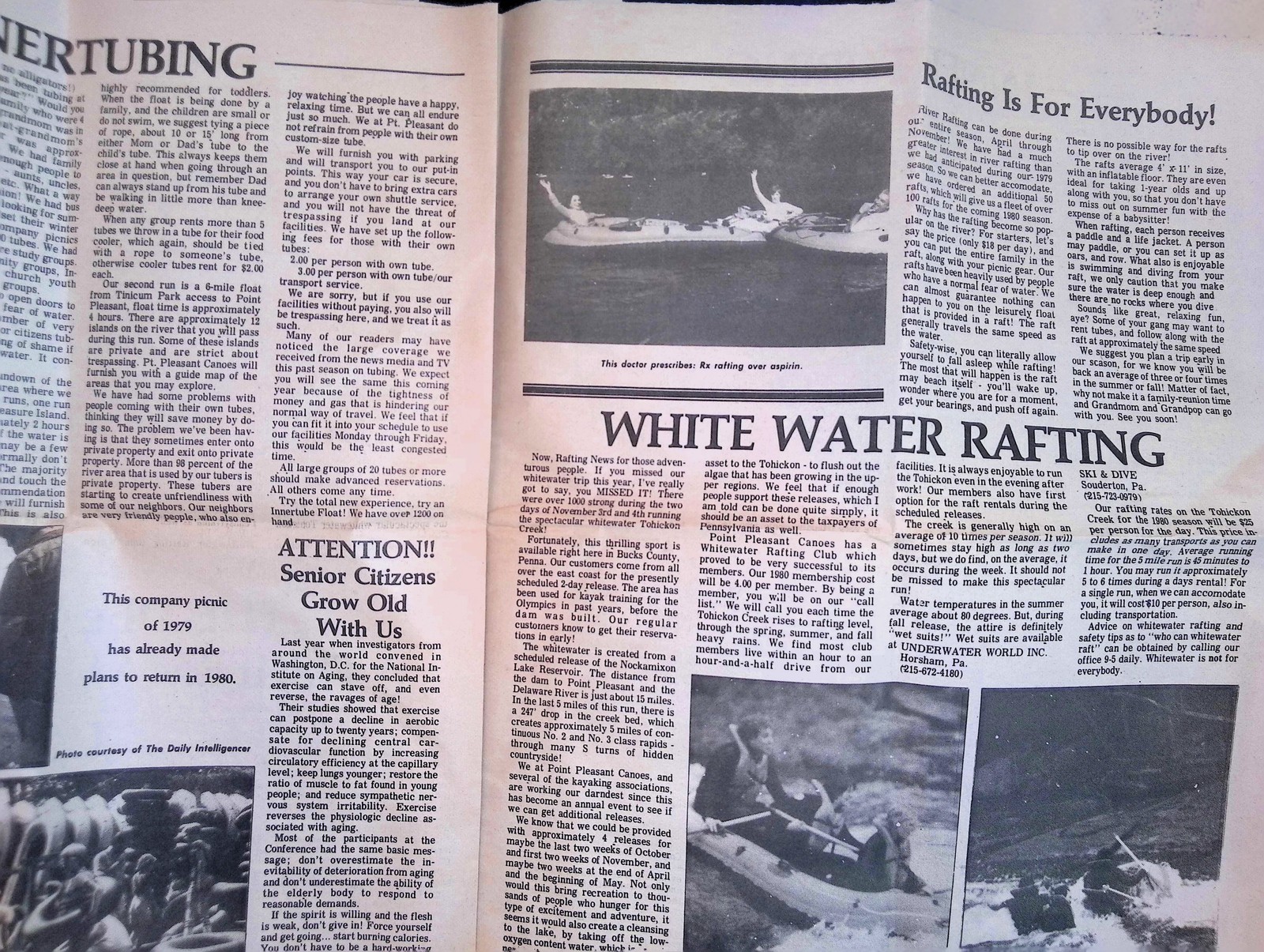 1970s PA Whitewater Canoeing Rafting Tubing Newsletter Flyer Lehigh Youghiogheny