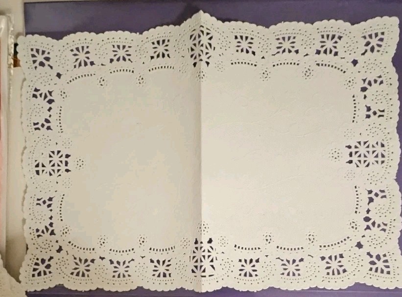 182 Paper Doilies, White, Pink, Red. Hearts, Circles, Tulips, Ovals, Rectangles