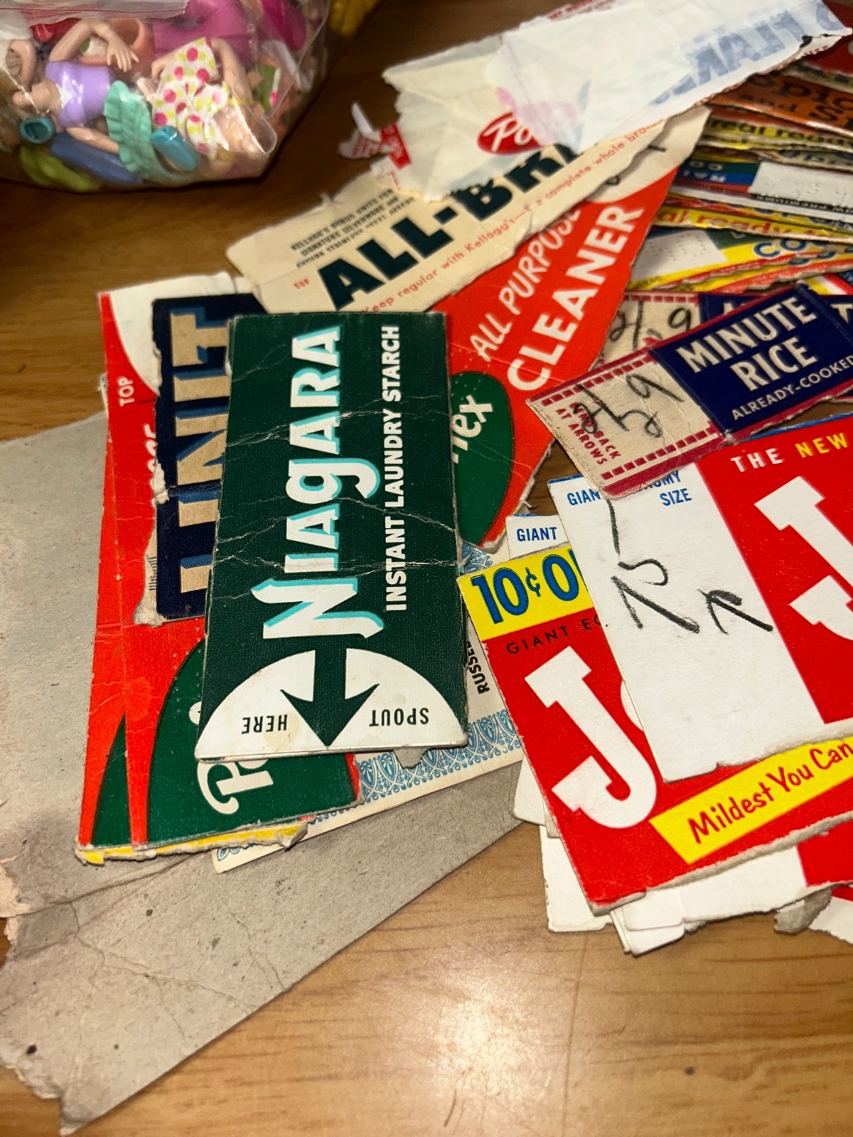 Vintage Grocery Labels, Box Tops, Cereal labels lot