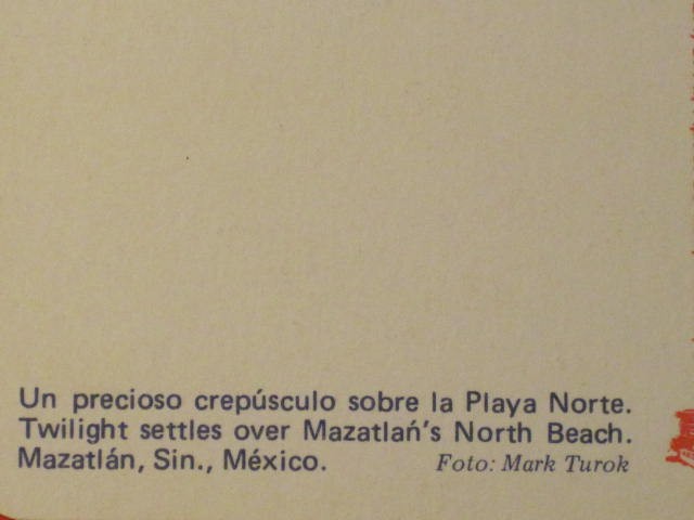 Tarjeta Post Card: Mazatlan’s North Beach – Sin., Mexico / 3-3/8″ x 5-1/2″