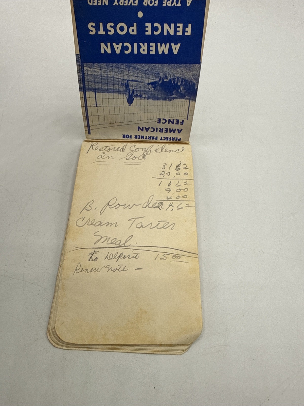 American Fence Memo Book Note Pad USS United States Steel