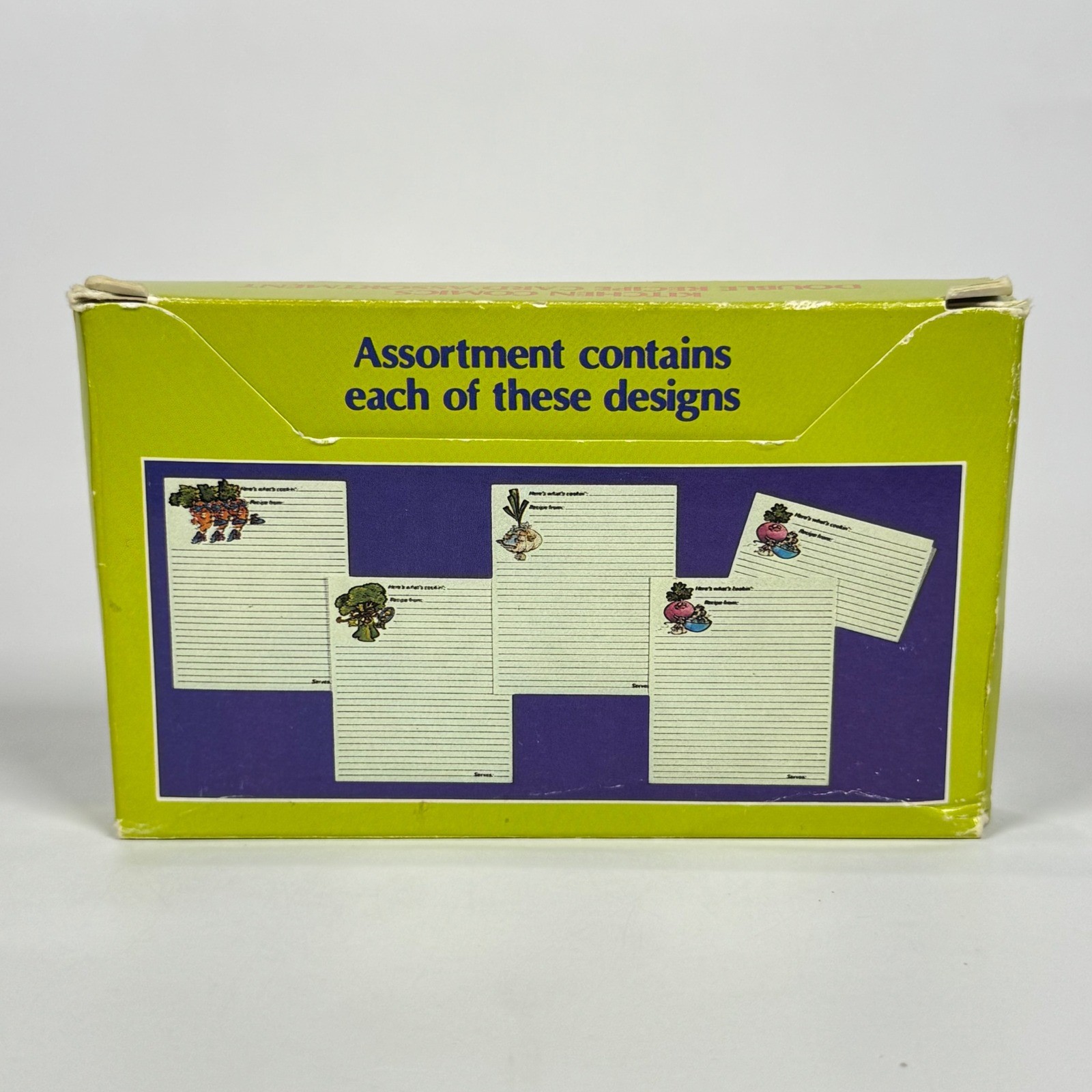 Vintage 1982 Current Kitchen Comics Double Recipe Card Assortment 24ct Veggies
