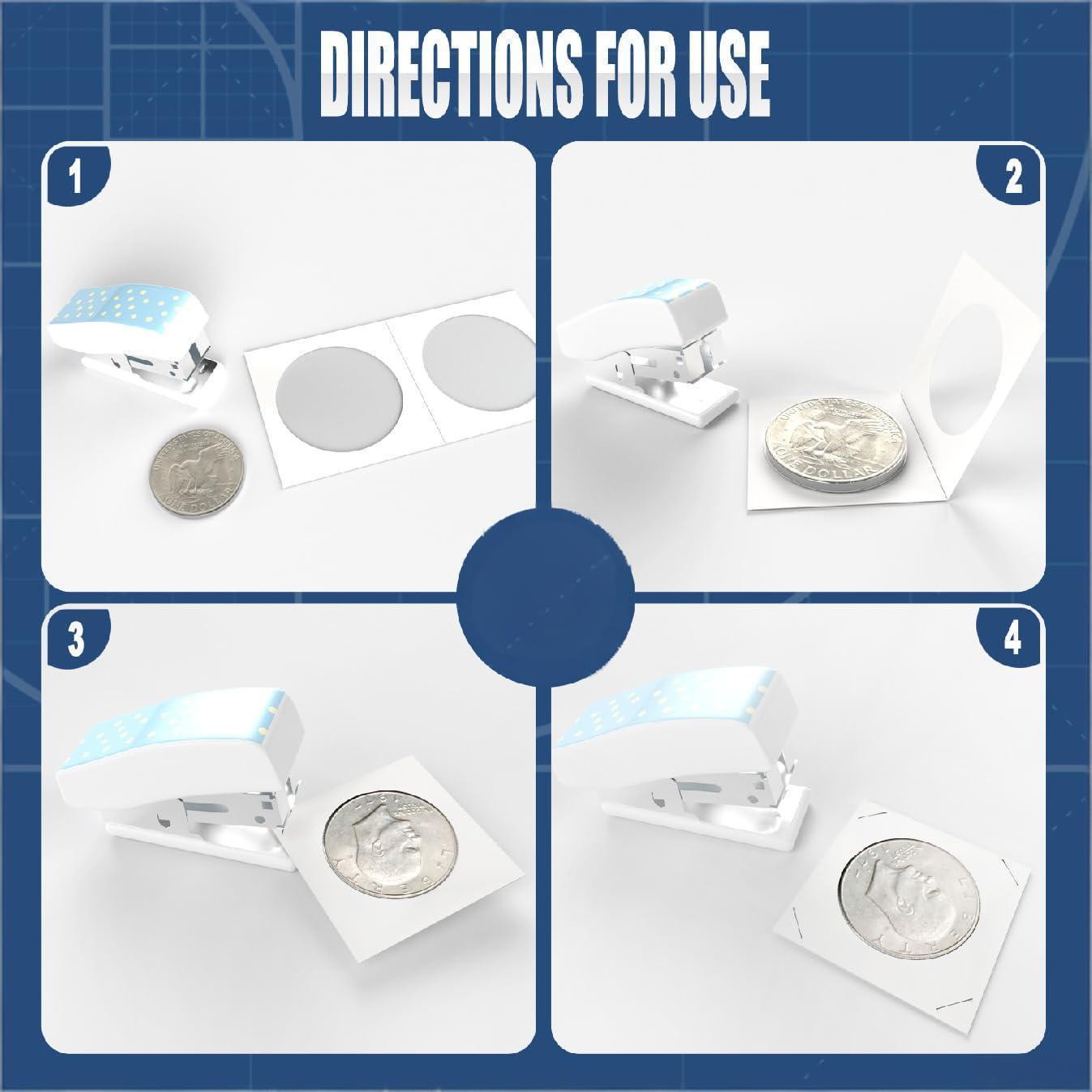 100PCS Cardboard Coin Holders 20.5mm 2″x2″ Storage Flips for Pennies & Dimes