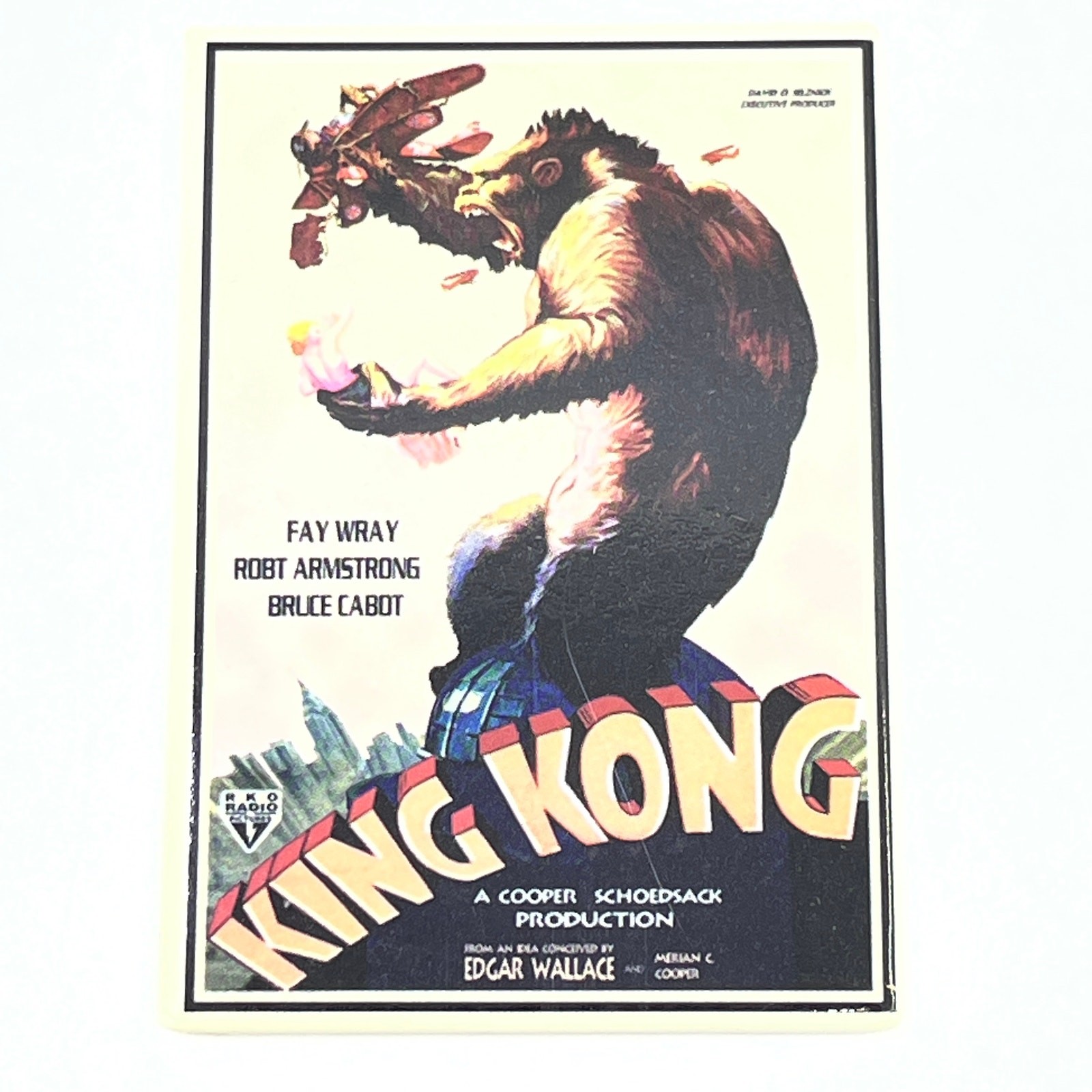 Vintage Monster Movie Refrigerator Magnet King Kong Movie Poster Style SE1