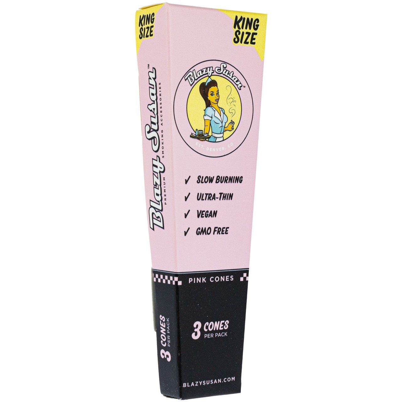 Blazy Susan King Size Pink Pre-Rolled Ultra Thin 3 Cones