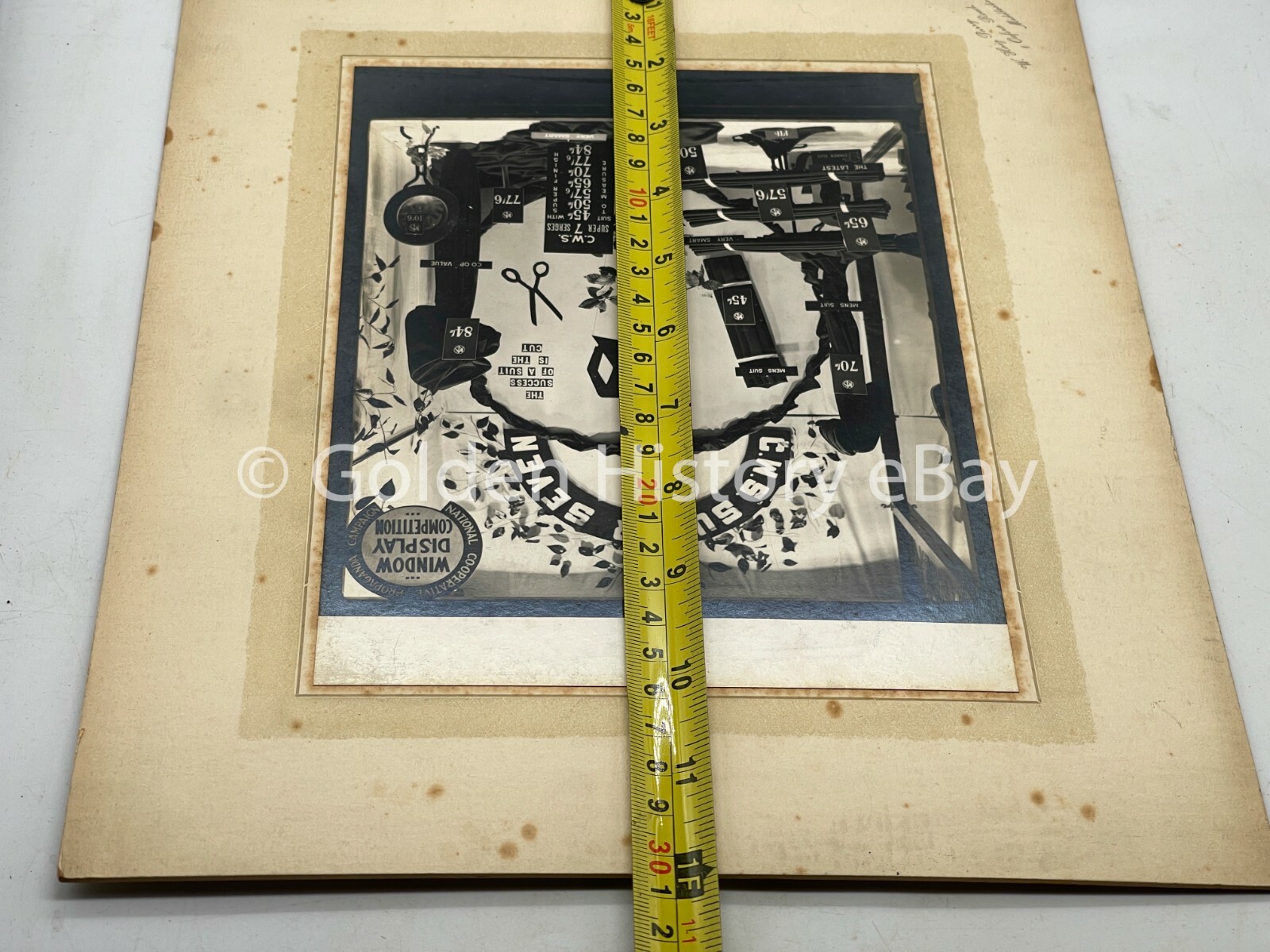 VINTAGE CO-OP SOCIETY CWS WINDOW DISPLAY PHOTO GRANGETOWN MIDDLESBOROUGH