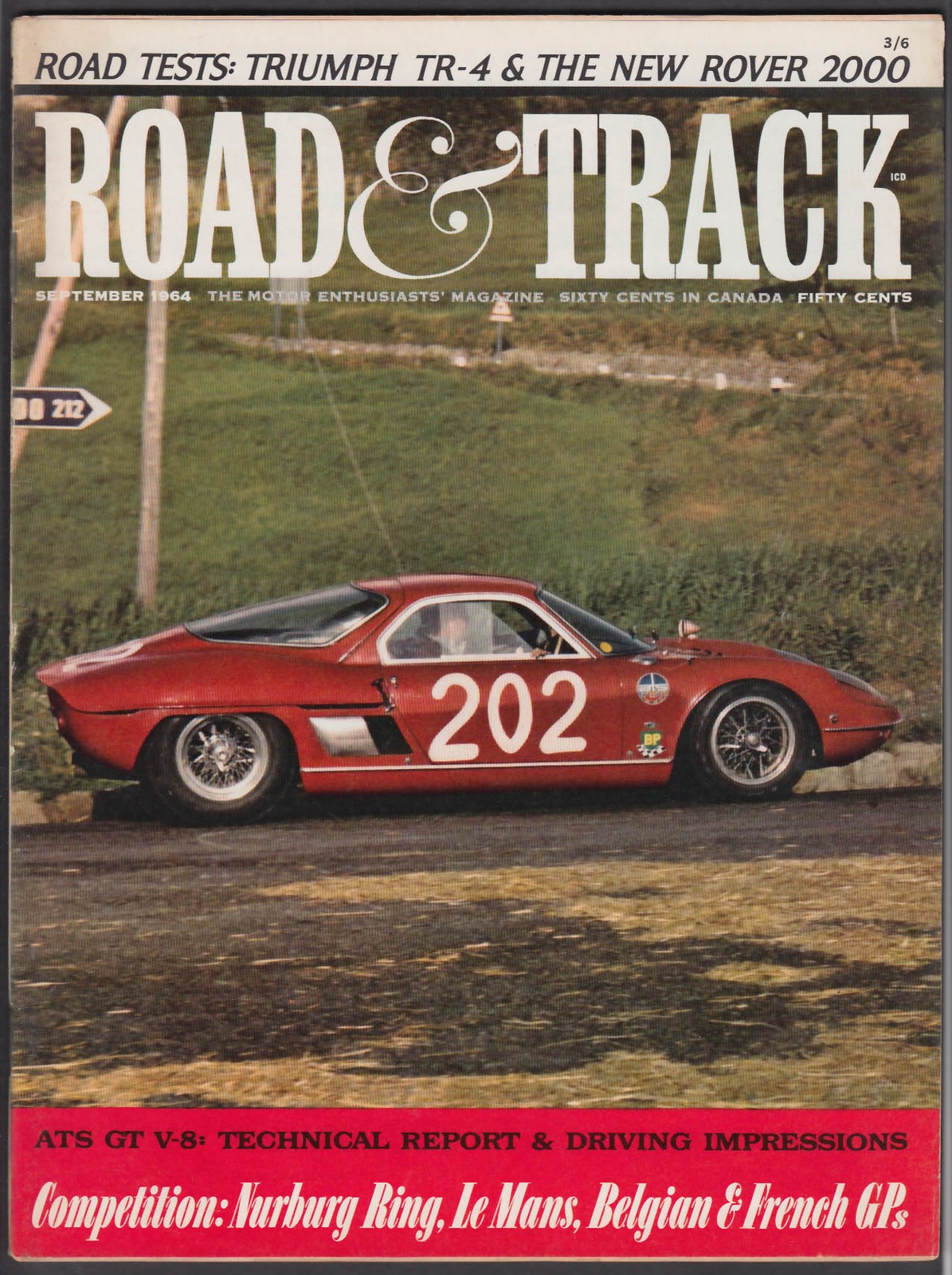 ROAD & TRACK Rover 2000 Triumph TR-4 road tests 9 1964