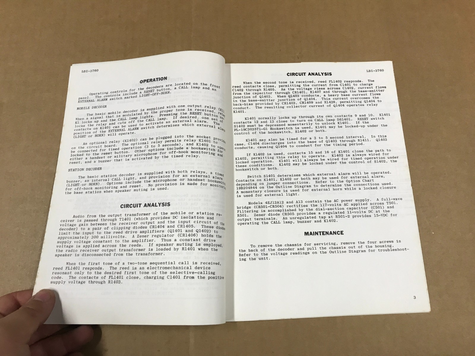 Vintage GE Datafile- Tone Decoder Models Type 99 EJ-12-A&B – Folder #5021