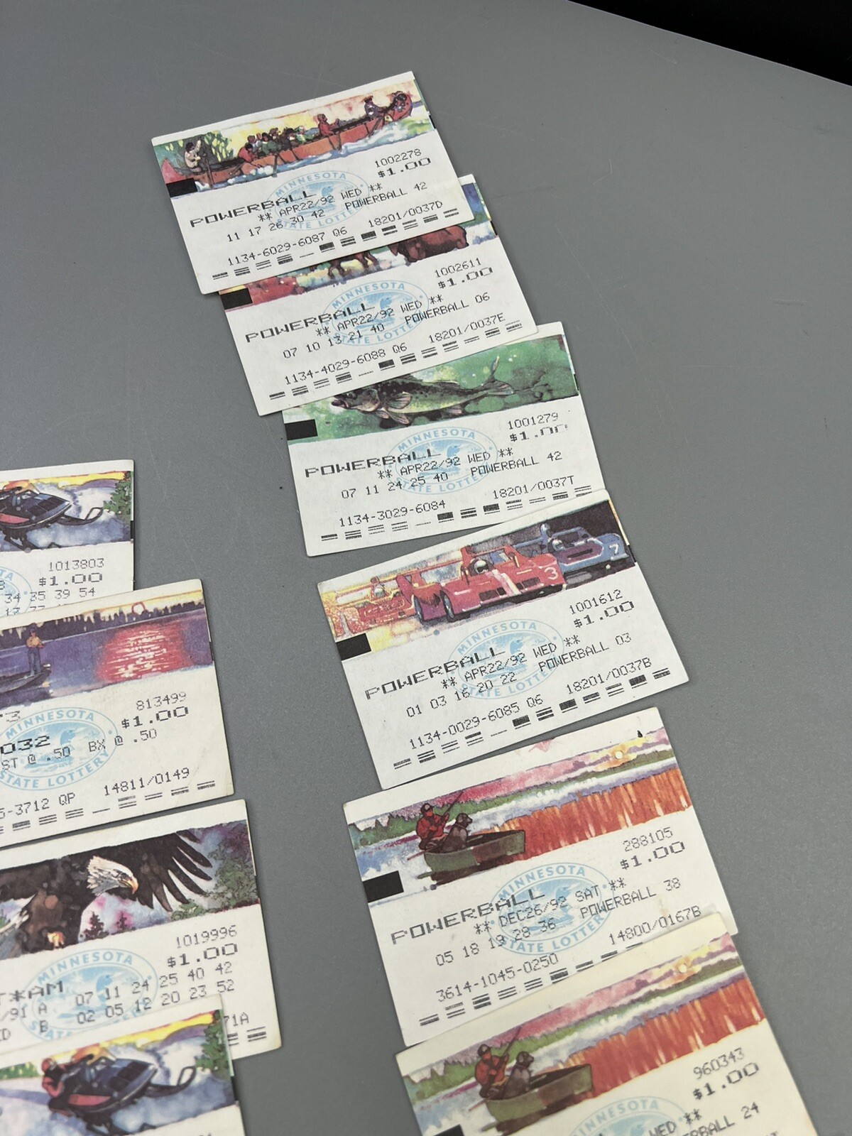 The Very First Minnesota State Lottery Tickets!! Issued in 1990/1991/1992