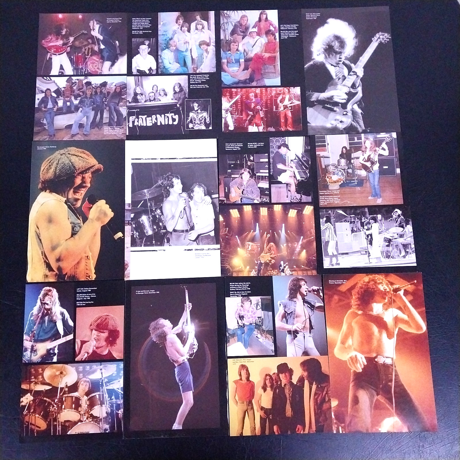 AC/DC Pictures Photos Lot of 23 Original Book Pages – Heavy Metal Music Wall Art