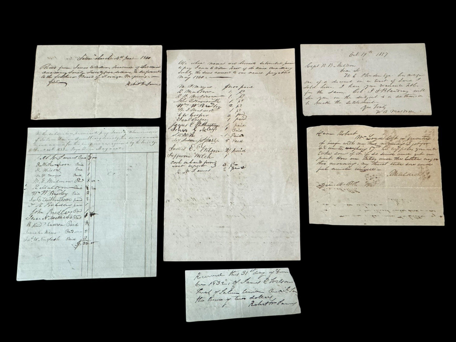 Treasury Of Salem Antique Records 1800’s Paper Lot B