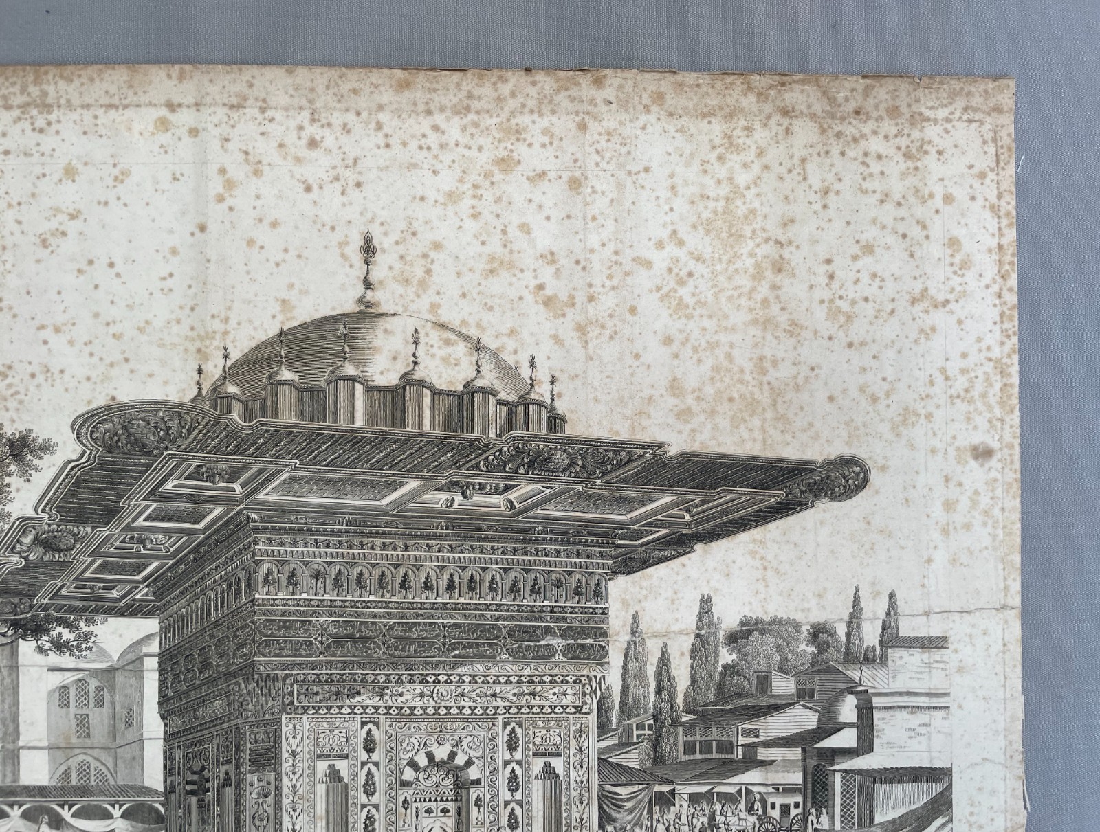 View of Top-Hané Square and Fountain, Engraving after Melling, 19th Century