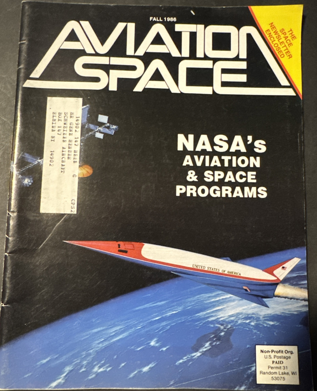 1986 Fall Aviation Space Magazine America Pioneering Space