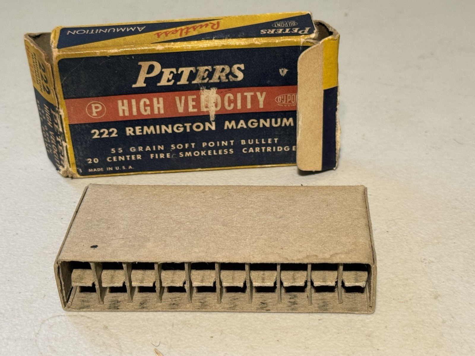 PETERS High Velocity 222 Rem Mag Cartridge Box – EMPTY BOX