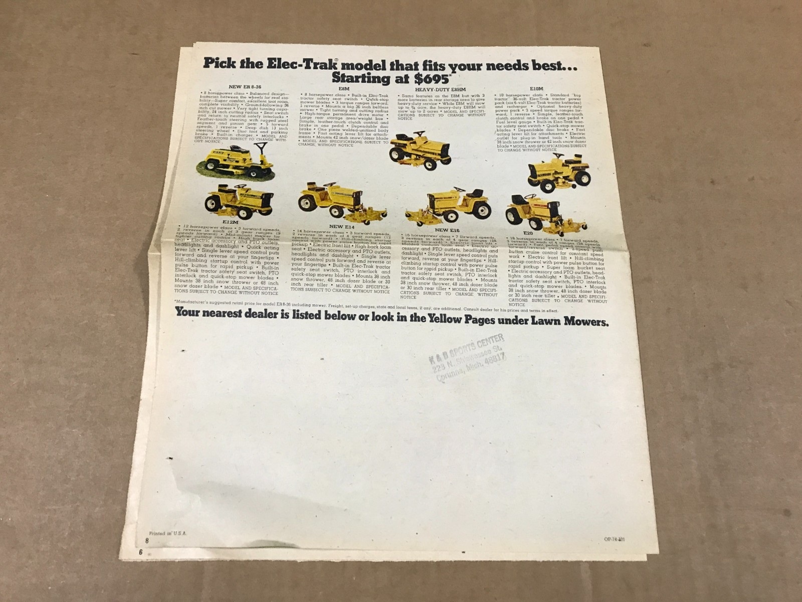 Vintage Peace & Quiet – General Electric Elec-Trak Mowers Dealer Sales Catalog