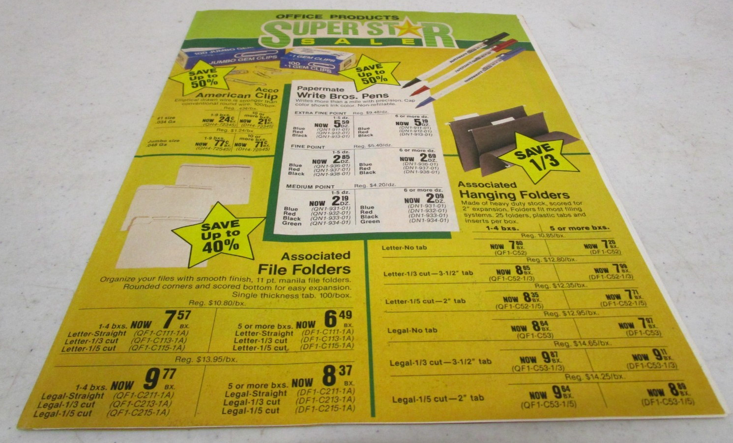 1985 VTG 1980’s HASSLOCH OFFICE SUPPLY STORE ADVERTISING SALES PAPER CATALOG