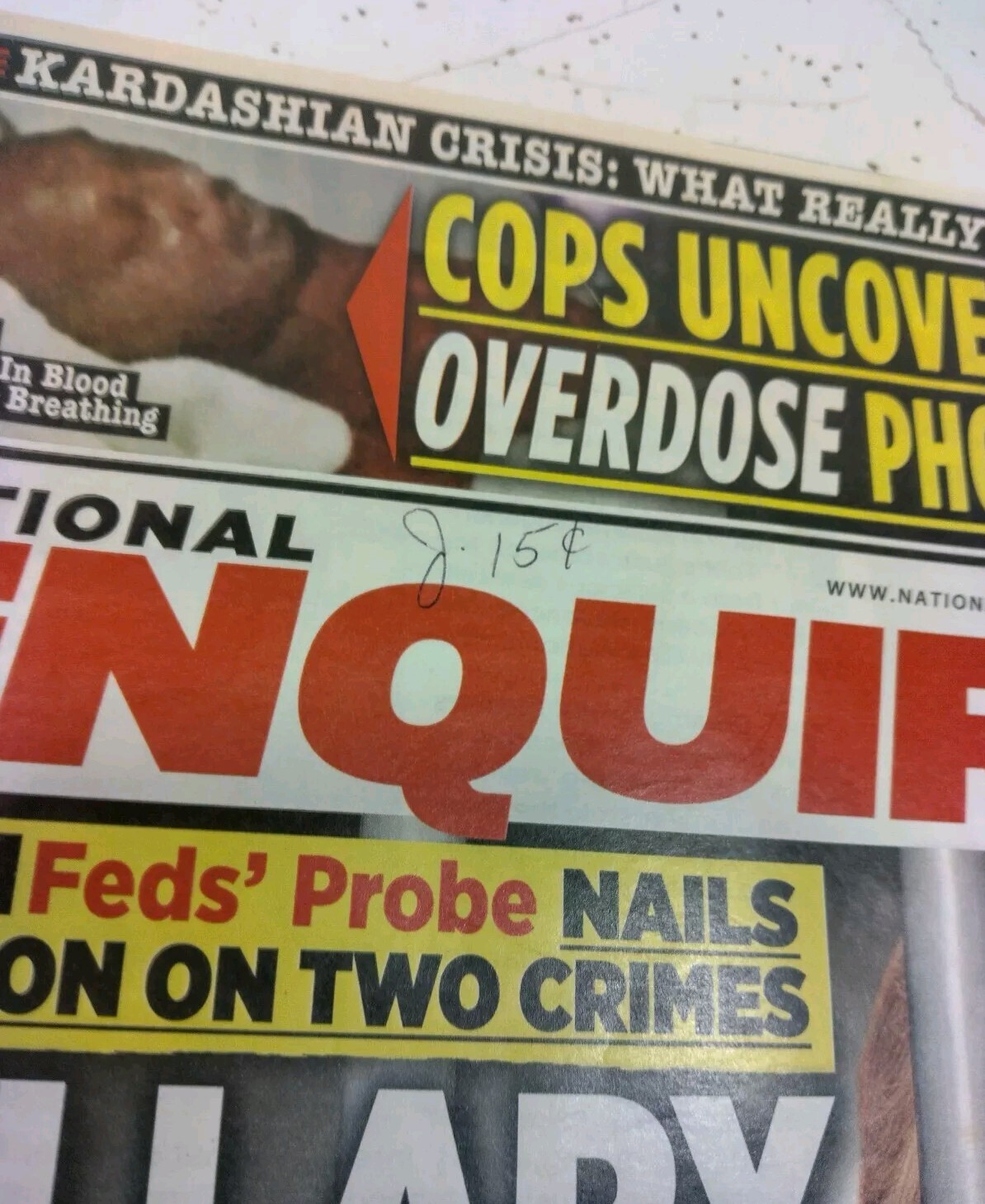 National Enquirer Vintage Hillary Going To Jail! On Cover