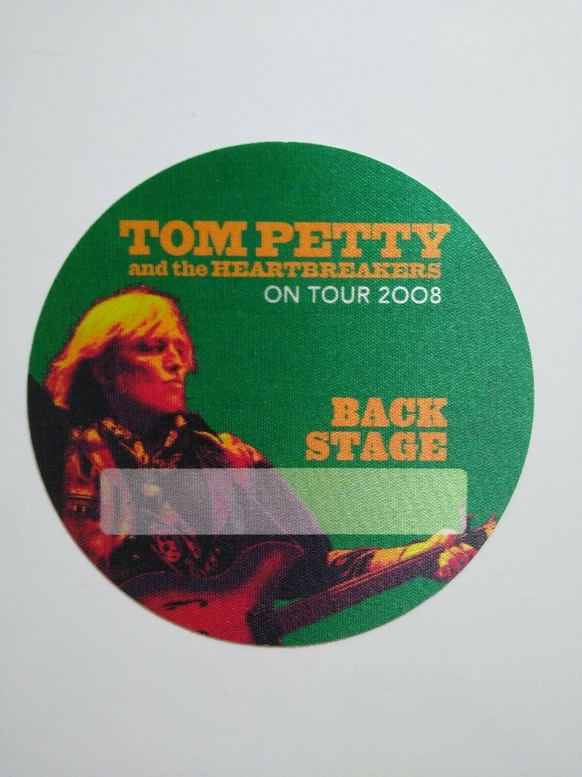 Tom Petty And The Heartbreakers Backstage Pass Original Rock Music 2008 Green