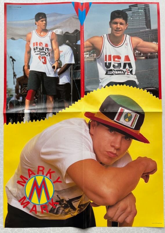 MARKY MARK 1992 BONUS POSTER & CLIPPING JAPAN MAGAZINE IR 10O