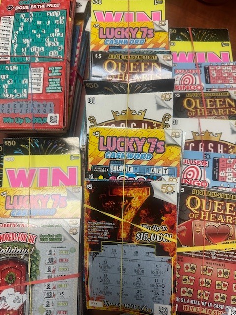 2025 Delaware Lottery Non Winning Lottery TIckets $1,000 lots Offset Winnings
