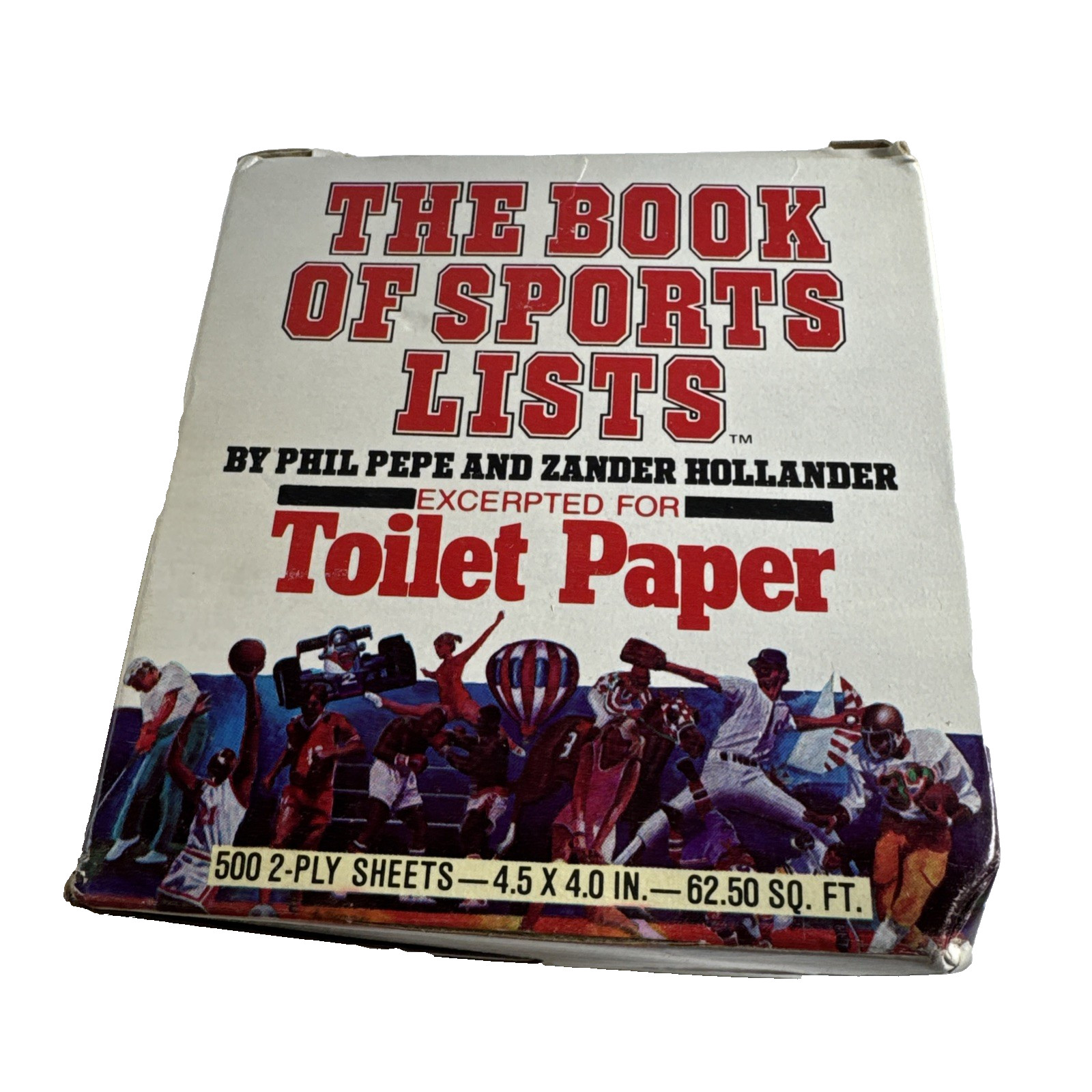 NOS Novelty Toilet Paper Vintage 80s The Book Of Sports Lists READ PLEASE!