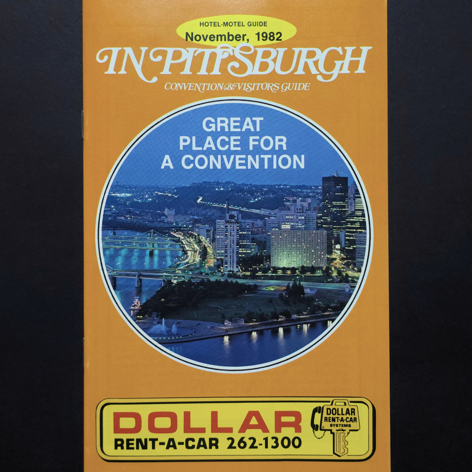 Pittsburgh Convention Visitors Guide Hotel Motel Travel Dining 1982 Booklet
