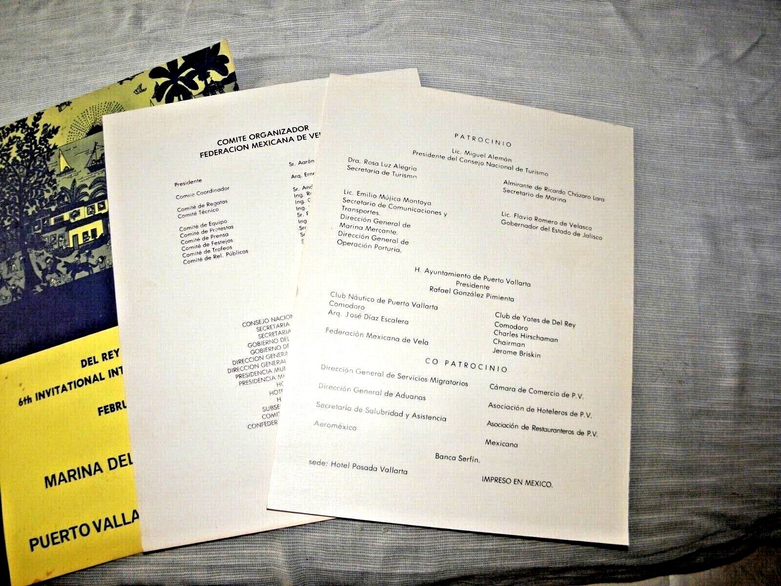 LOT OF 3 DEL REY YACHT CLUB YACHT RACE CAL TO PUERTO VALLARTA YACHTS PROGRAMMES
