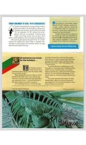 New Jersey Bell Telnews Nov 1984 Bell System Statue of Liberty Mailer Phone
