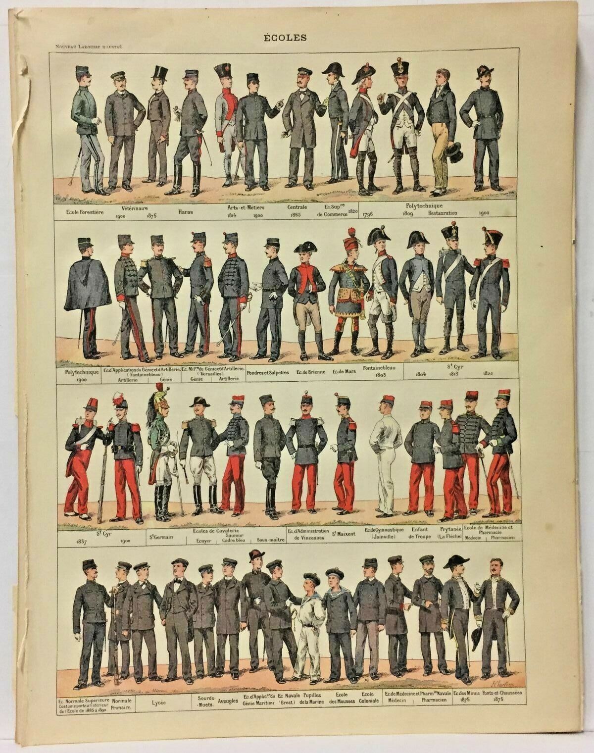 Press Engraving – France The Schools