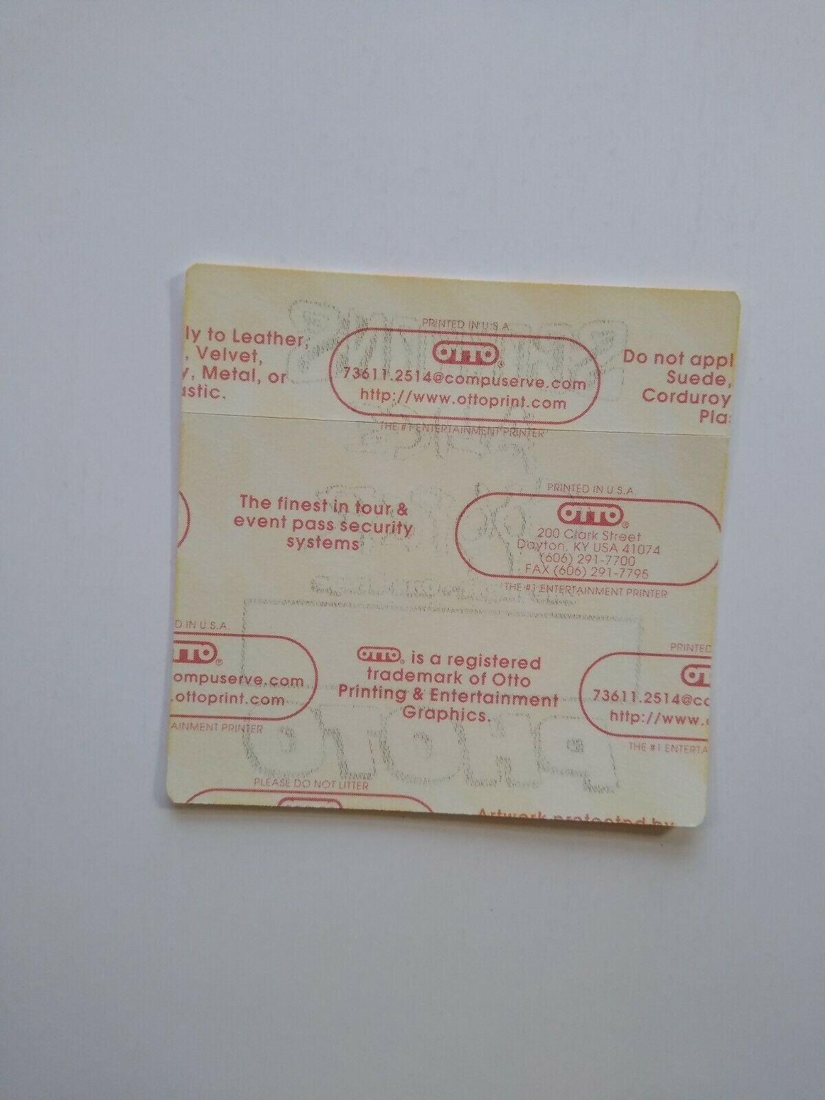 Alice Cooper Scorpions Backstage Pass Original 1996 Hard Rock Music Yellow