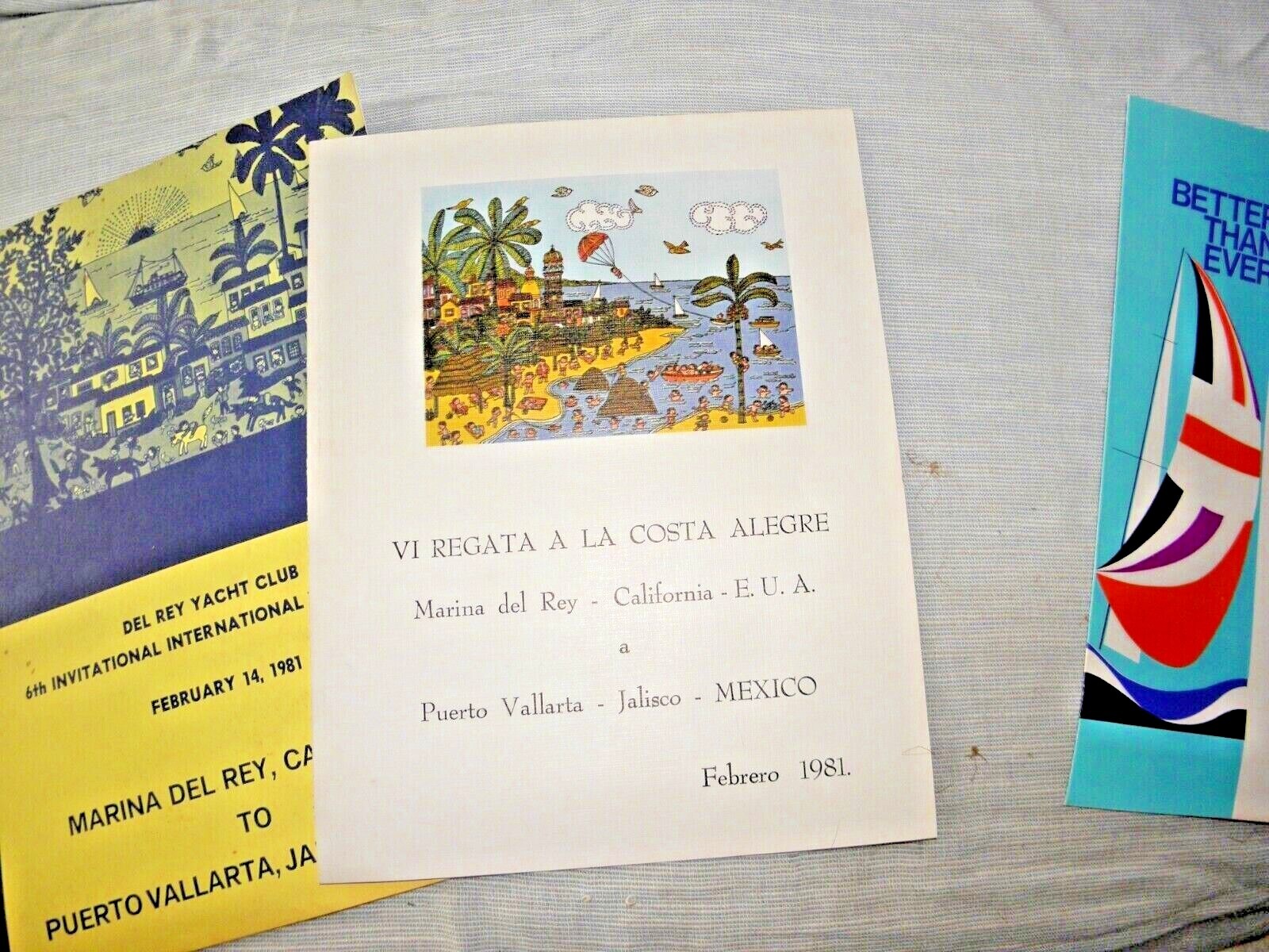 LOT OF 3 DEL REY YACHT CLUB YACHT RACE CAL TO PUERTO VALLARTA YACHTS PROGRAMMES