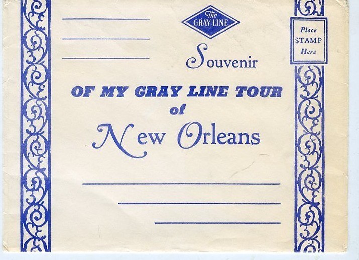1968 Souvenir History New Orleans Gray Line Guide – W/Envelope, Ex Condition