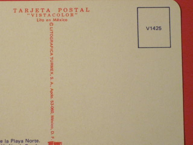 Tarjeta Post Card: Mazatlan’s North Beach – Sin., Mexico / 3-3/8″ x 5-1/2″