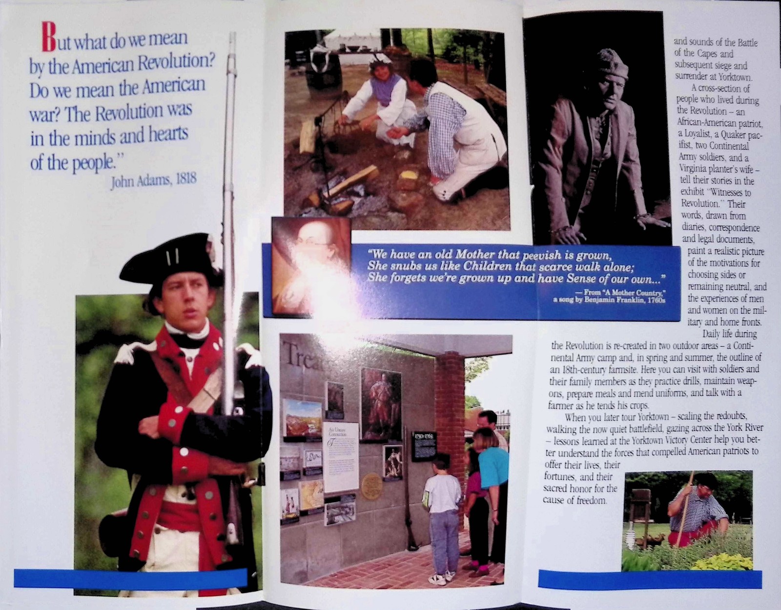 Yorktown Victory Center Brochure c1990s VA American Revolution Museum