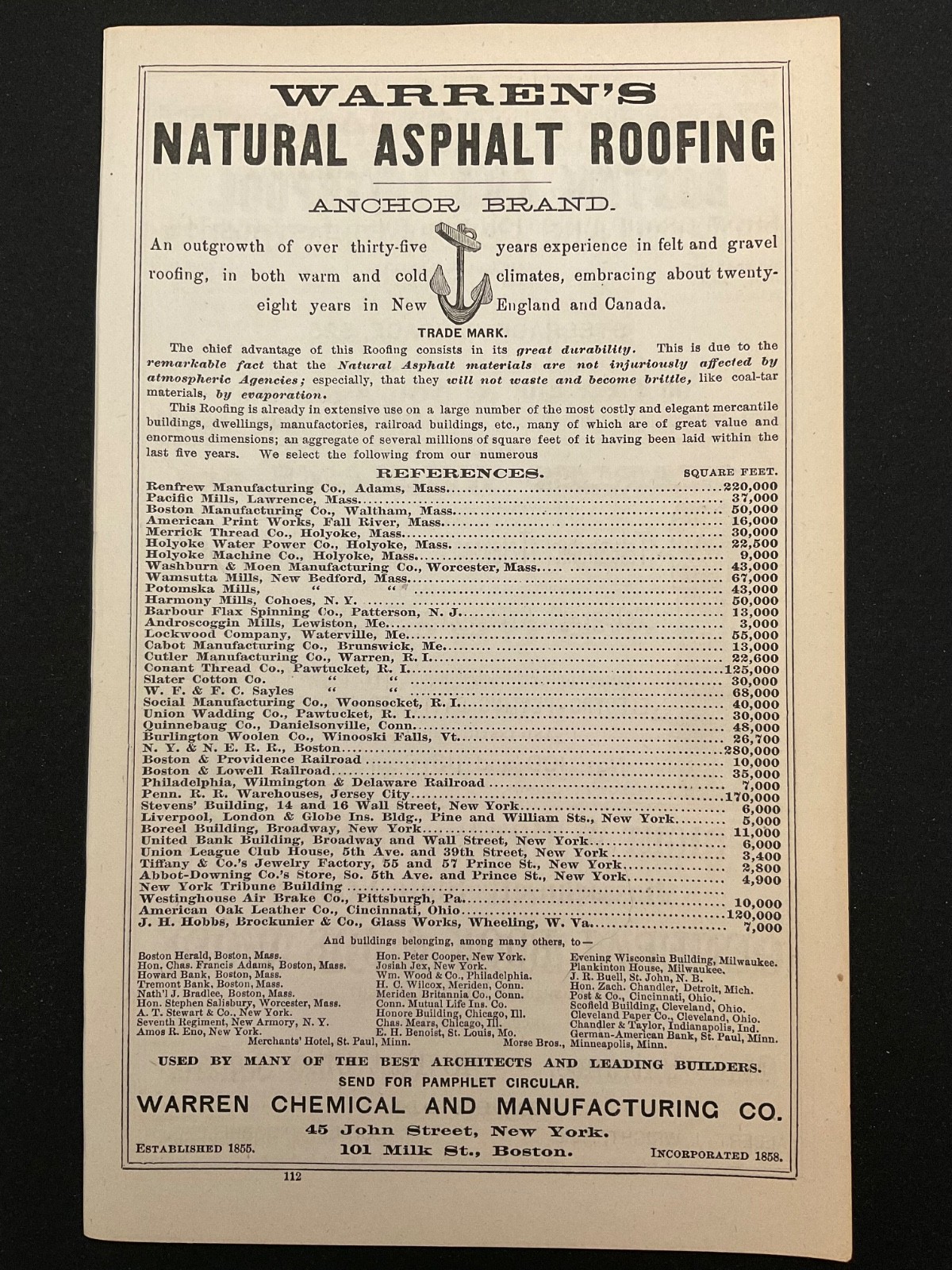 1883 Antique Ad Page Charles Williams Telegraph & Telephone, Warren Line Steamer