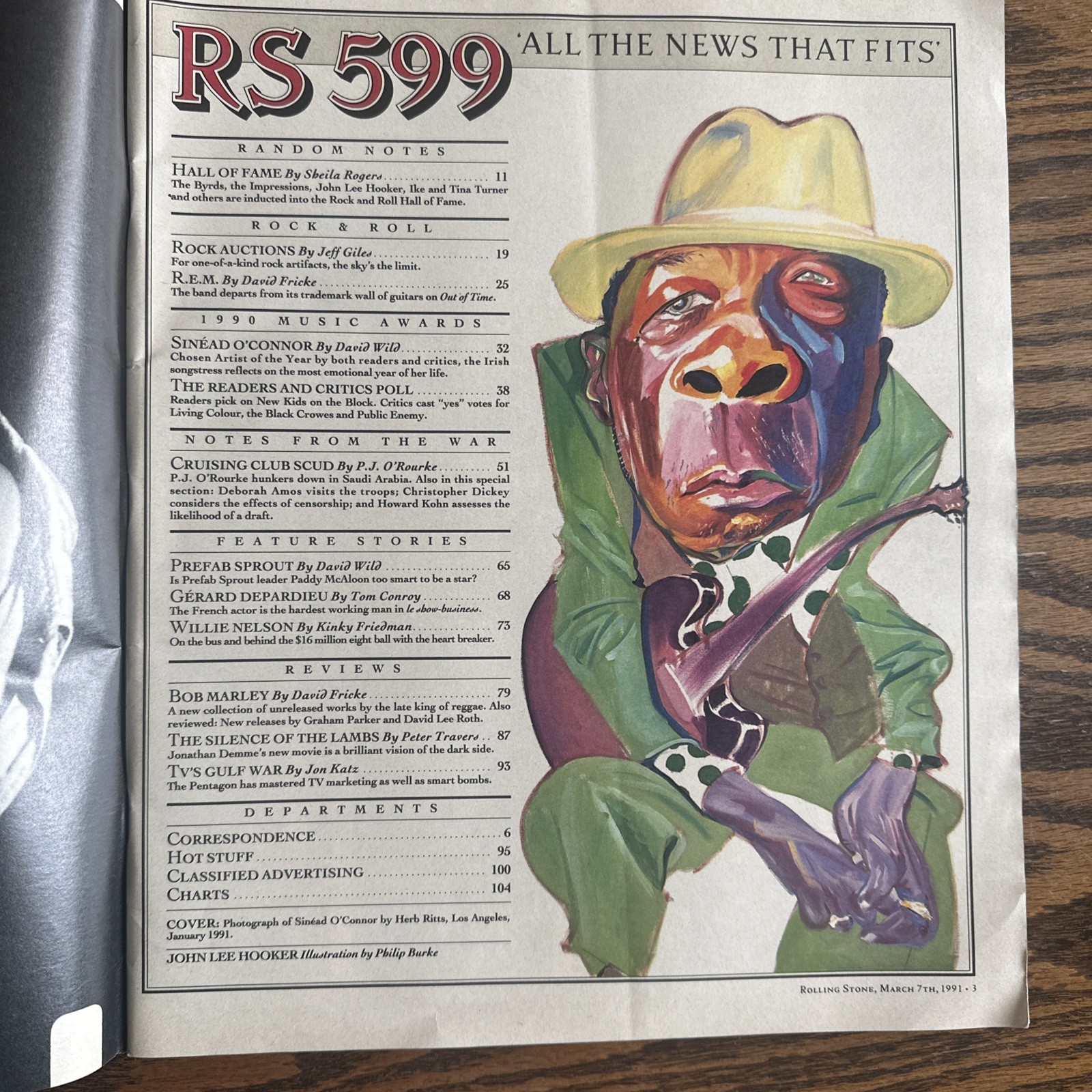 ROLLING STONE Magazine Issue 599 March 7, 1991 Sinead O’Connor Cover